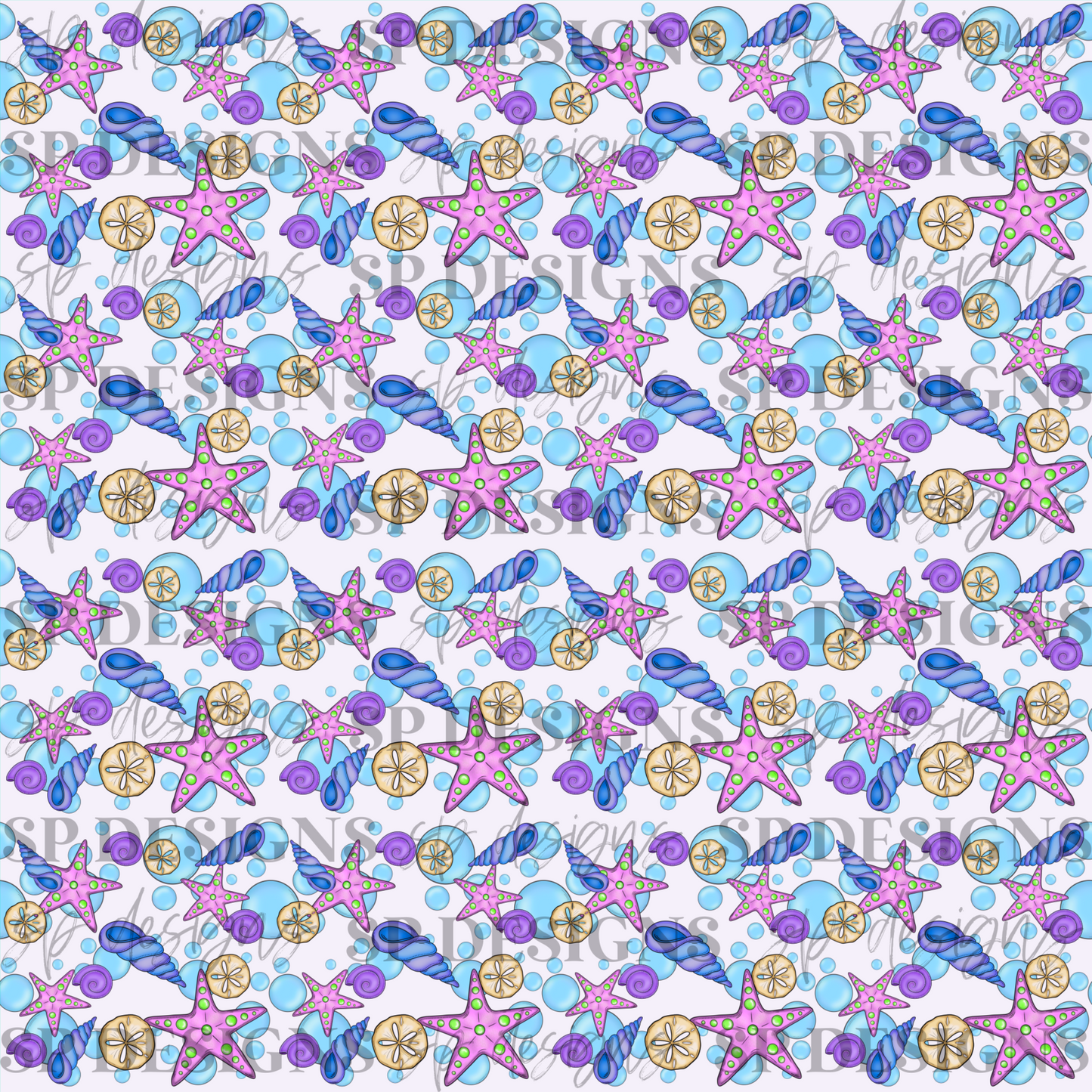 Seashell Starfish Seamless