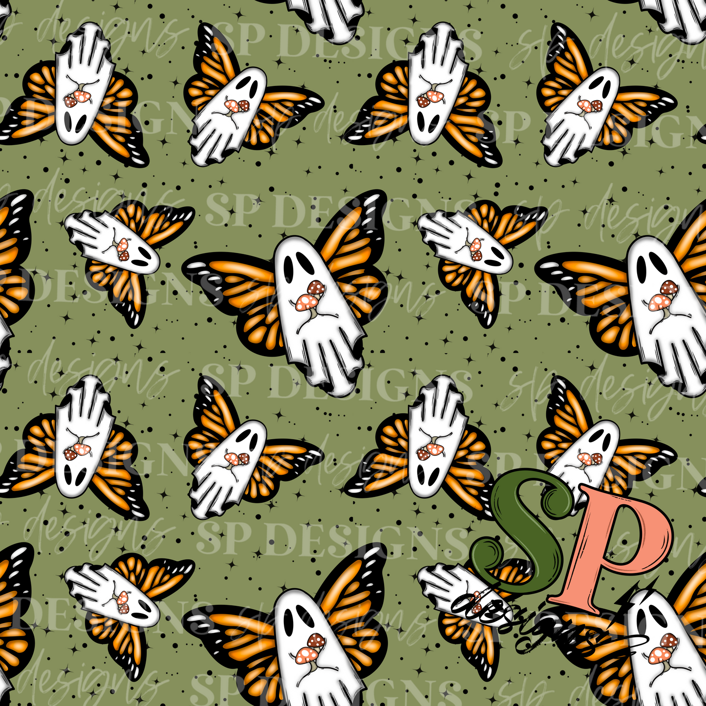 Butterfly Ghostie Seamless 2 Scales