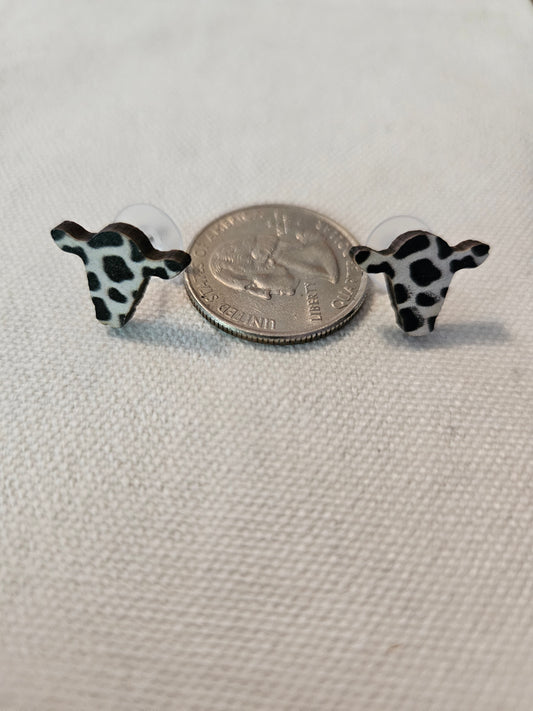 Cowhead Print Earrings