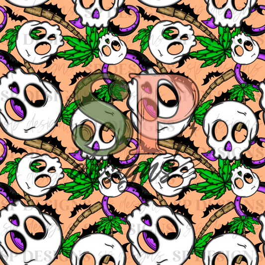 Spooky Ghouls Summer Seamless