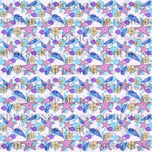 Seashell Starfish Seamless
